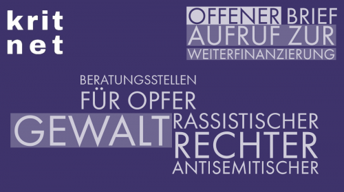 Forderungen Kritnet Offener Brief Fur Die Weiterfinanzierung Der Opferberatungen Netzwerk Tolerantes Sachsen