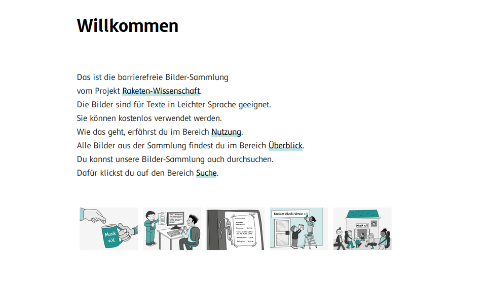 Das Bild zeigt die Website der Bilder-Sammlung der Raketen-Wissenschaft und verlinkt direkt dorthin.
