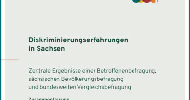Diskriminierungserfahrungen in Sachsen: Zentrale Ergebnisse einer Betroffenenbefragung, sächsischen Bevölkerungsbefragung und bundesweiten Vergleichsbefragung