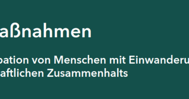 Integrative Maßnahmen. Integration und Partizipation von Menschen mit Einwanderungsgeschichte und Stärkung des gesellschaftlichen Zusammenhalts