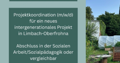 Stellenausschreibung Projektkoordination „Zeig mal – früher. Heute. Zusammen.“