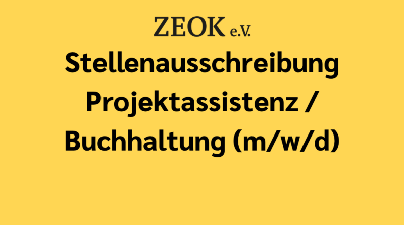 ZEOK, Projektassistenz Buchhaltung, Leipzig